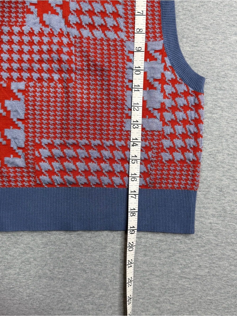 Ray BEAMS Tokyo fashion Patchwork Sweater Vest Women Small Preppy Academic Chic - Picture 5 of 9